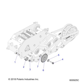 DRIVE TRAIN, SPROCKET AND TENSIONER - J20RTAXXXA (600919)