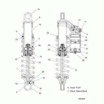 SUSPENSION, SHOCK, REAR (120 SX) - J20URLXXXA (600928)