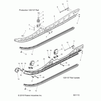 SUSPENSION, RAIL ASM. (LH,RH) - TIMBERSLED ST, LT, SX120, SX 137 (600477)