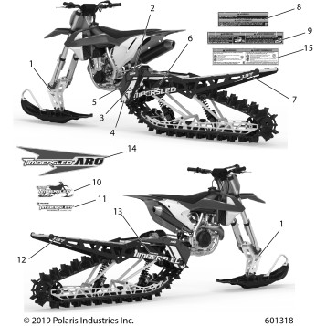 BODY, DECALS (129/137 BLACK OPT.) - J20USC/UKB/UKC (601318)