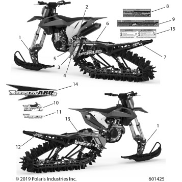 BODY, DECALS (129 TITANIUM OPT.) - J20UMCXXXT (601425)