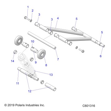 SUSPENSION, TORQUE ARM, FRONT - J20UKB/UKC/USC/UMC/USB ALL OPTIONS (C601316)