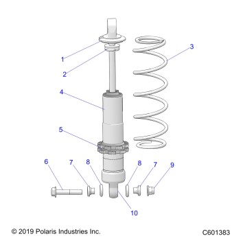 SUSPENSION, SHOCK, REAR TRACK - J22DRBXXXA ONLY (C601384)