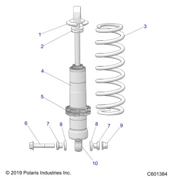 SUSPENSION, SHOCK, FRONT TRACK - J22DRBXXXA ONLY (C601383)