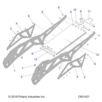 CHASSIS, TUNNEL ASM. (120 SX) - J20URLXXXA (C601421)