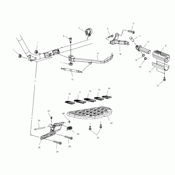 CHASSIS, FLOOR BOARD & SIDE STAND - V99CB15DA (4947594759A008)