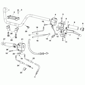STEERING, HANDLEBAR - V99CB15DA (4947594759A010)