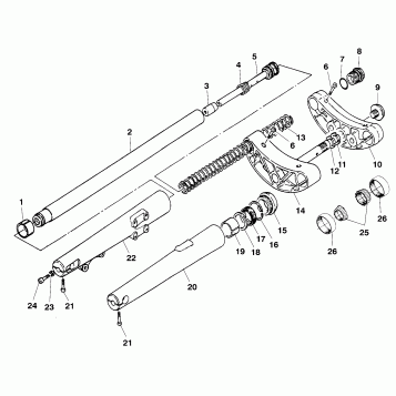 SUSPENSION, FRONT FORKS - V99CB15DA (4947594759A011)