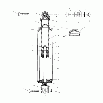 SUSPENSION, SHOCK, REAR - V99CB15DB (4947594759B005)