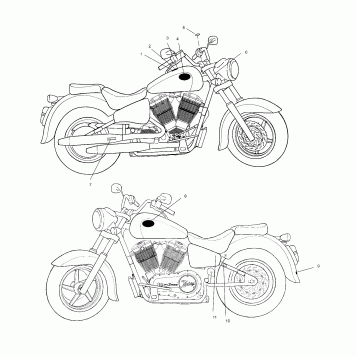 BODY, DECALS - V99CB15DB (4947594759B008)