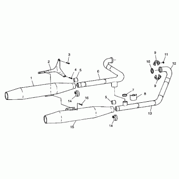 ENGINE, EXHAUST SYSTEM - V99CB15DB (4947594759B013)