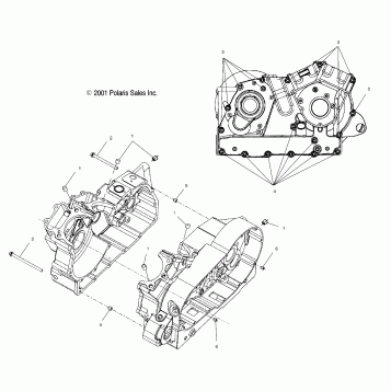 ENGINE, CRANKCASE - V99CB15LCZ (4947594759c003)