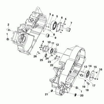 ENGINE, CRANKCASE BEARINGS - V99CB15DB (4947594759C004)