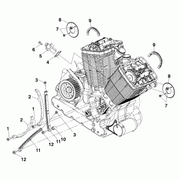 ENGINE, CAMCHAIN & TENSIONER - V99CB15DB (4947594759C007)