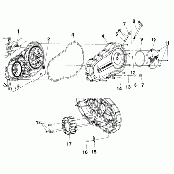 DRIVE TRAIN, PRIMARY COVER - V99CB15DB (4947594759C012)