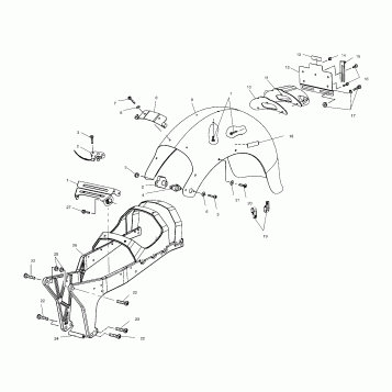 CHASSIS, SUBFRAME and REAR FENDER - V99CB15DAZ (4952535253A006)