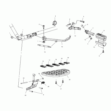 CHASSIS, FLOOR BOARD and SIDE STAND - V99CB15DAZ (4952535253A008)