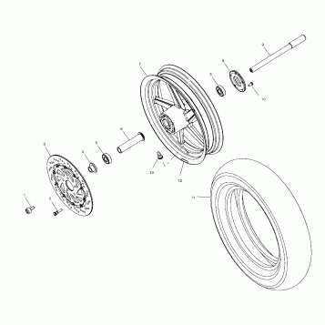 WHEELS, FRONT - V99CB15DAZ (4952535253A013)