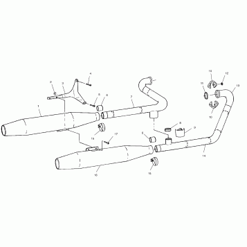ENGINE, EXHAUST SYSTEM - V99CB15LCZ (4952535253B013)