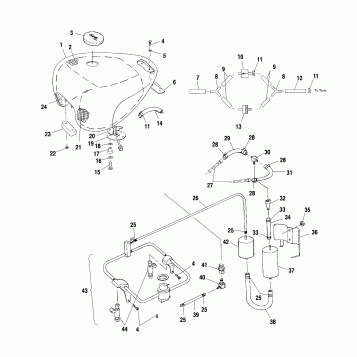 FUEL SYSTEM, FUEL TANK, PUMP and RAILS - V99CB15LCZ (4952535253D004)