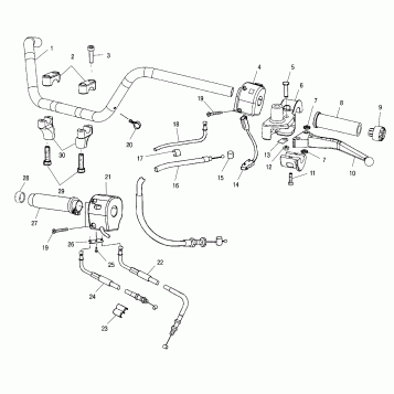 STEERING, HANDLEBAR - V00CB15DC (4952565256A010)