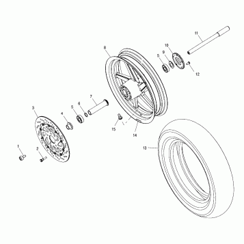 WHEELS, FRONT - V00CB15DC (4952565256A013)