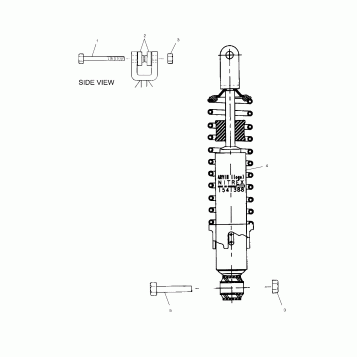 SUSPENSION, SHOCK, REAR - V00CB15DC (4952565256B005)