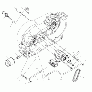 ENGINE, OIL PUMP MOUNTING - V00CB15LE (4952565256C010)
