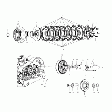 DRIVE TRAIN, DRIVE CLUTCH - V00CB15LE (4952565256D002)