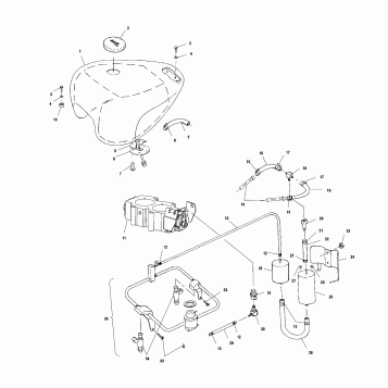 FUEL SYSTEM, FUEL TANK, PUMP, RAILS and THROTTLE BODY - V00CB15LE (4952565256D003)