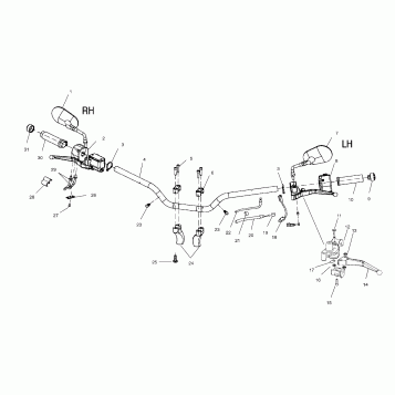 STEERING, HANDLEBAR - V00CS15DC (4952625262A010)