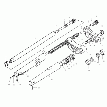 SUSPENSION, FRONT FORKS - V00CS15DC (4952625262A011)