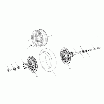 WHEELS, FRONT - V00CS15DC (4952625262A013)