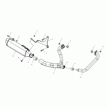 ENGINE, EXHAUST SYSTEM - V00CS15DC (4952625262B013)