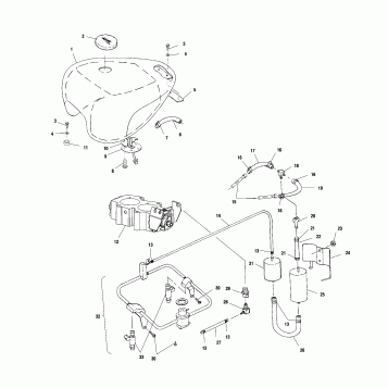 FUEL SYSTEM, FUEL TANK, PUMP, RAILS and THROTTLE BODY - V00CS15LE (4952625262D003)