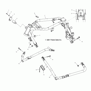 CHASSIS, MAIN FRAME - V99CB15DAZ (4960146014A005)