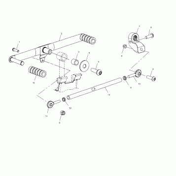 DRIVE TRAIN, SHIFT LEVER - V00CB15DAS (4960146014A009)