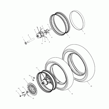 WHEELS, FRONT - V00CB15DAS (4960146014A014)