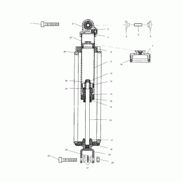 SUSPENSION, SHOCK, REAR - V99CB15LCZ (4960146014B006)