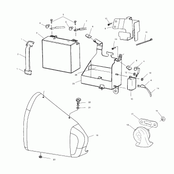 ELECTRICAL, BATTERY BOX - V99CB15LCZ (4952535253B006)