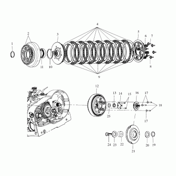 DRIVE TRAIN, DRIVE CLUTCH - V00CB15DCS (4960146014D002)