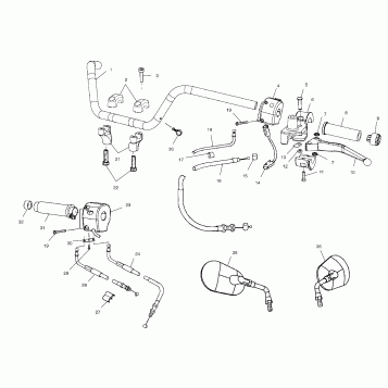 STEERING, HANDLEBAR - V01CB15CC (4966126612A008)