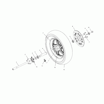 WHEELS, FRONT - V01CB15CC (4966126612A011)