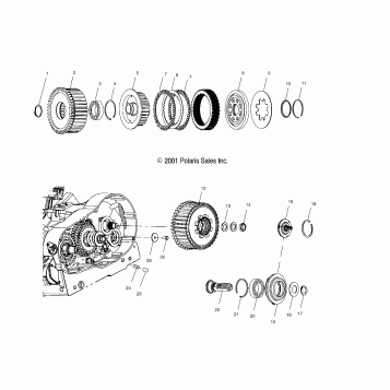 DRIVE TRAIN, DRIVE CLUTCH - V01CD15CC (4966126612C014)