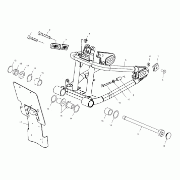SUSPENSION, SWING ARM - V01CD15CC (4966146614A005)