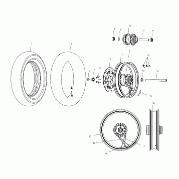 WHEELS, FRONT - V01CD15CC (4966146614A011)