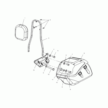 BODY, BACKREST and SADDLEBAG - V01CD15CC (4966146614B008)