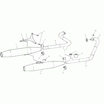 ENGINE, EXHAUST SYSTEM - V01CD15CC (4966146614B012)