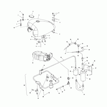 FUEL SYSTEM, FUEL TANK, PUMP, RAILS and THROTTLE BODY - V01CD15CC (4966146614D001)