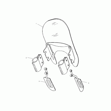 BODY, WINDSHIELD - V01CD15CC (4966146614D003)